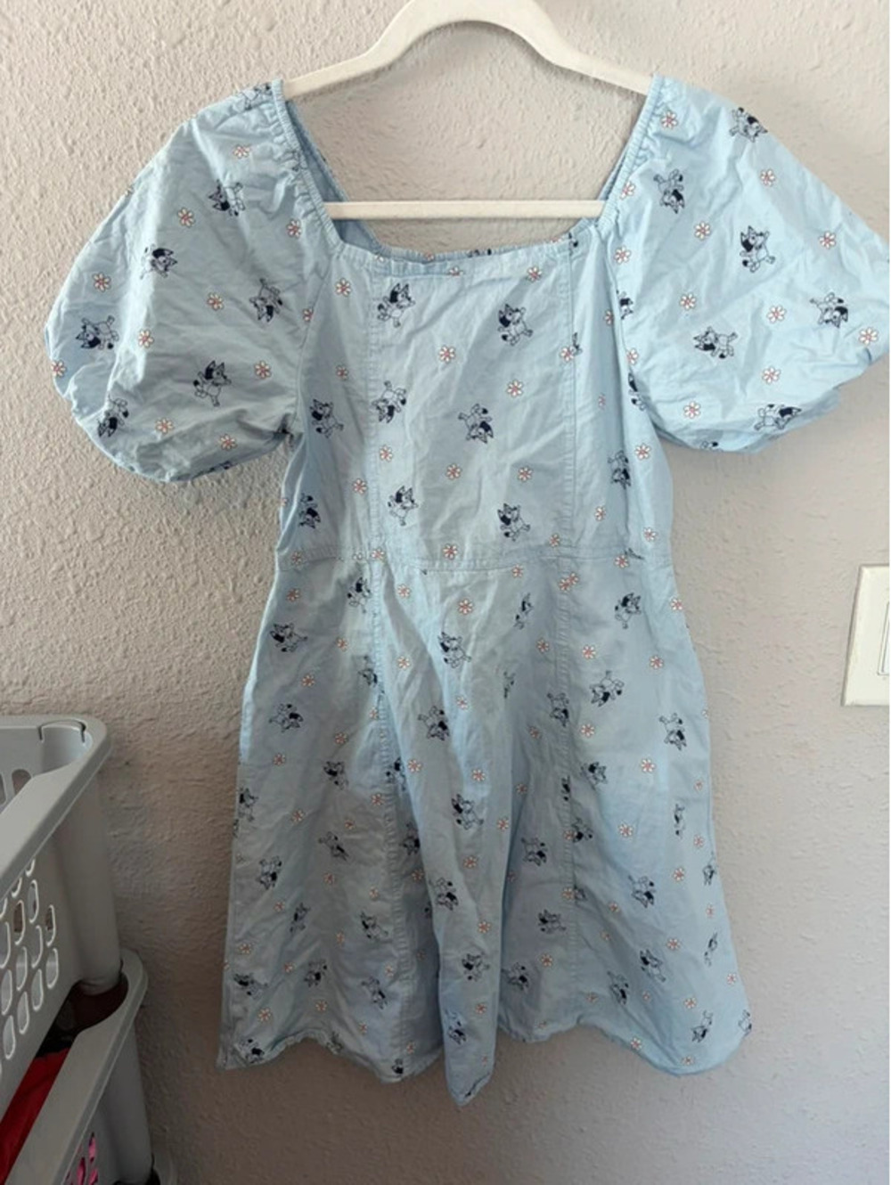 Youth Bluey Dress Puff Sleeve size XL girls